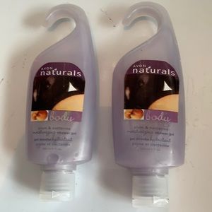 Avon naturals body plum nectarine shower gels lot 2